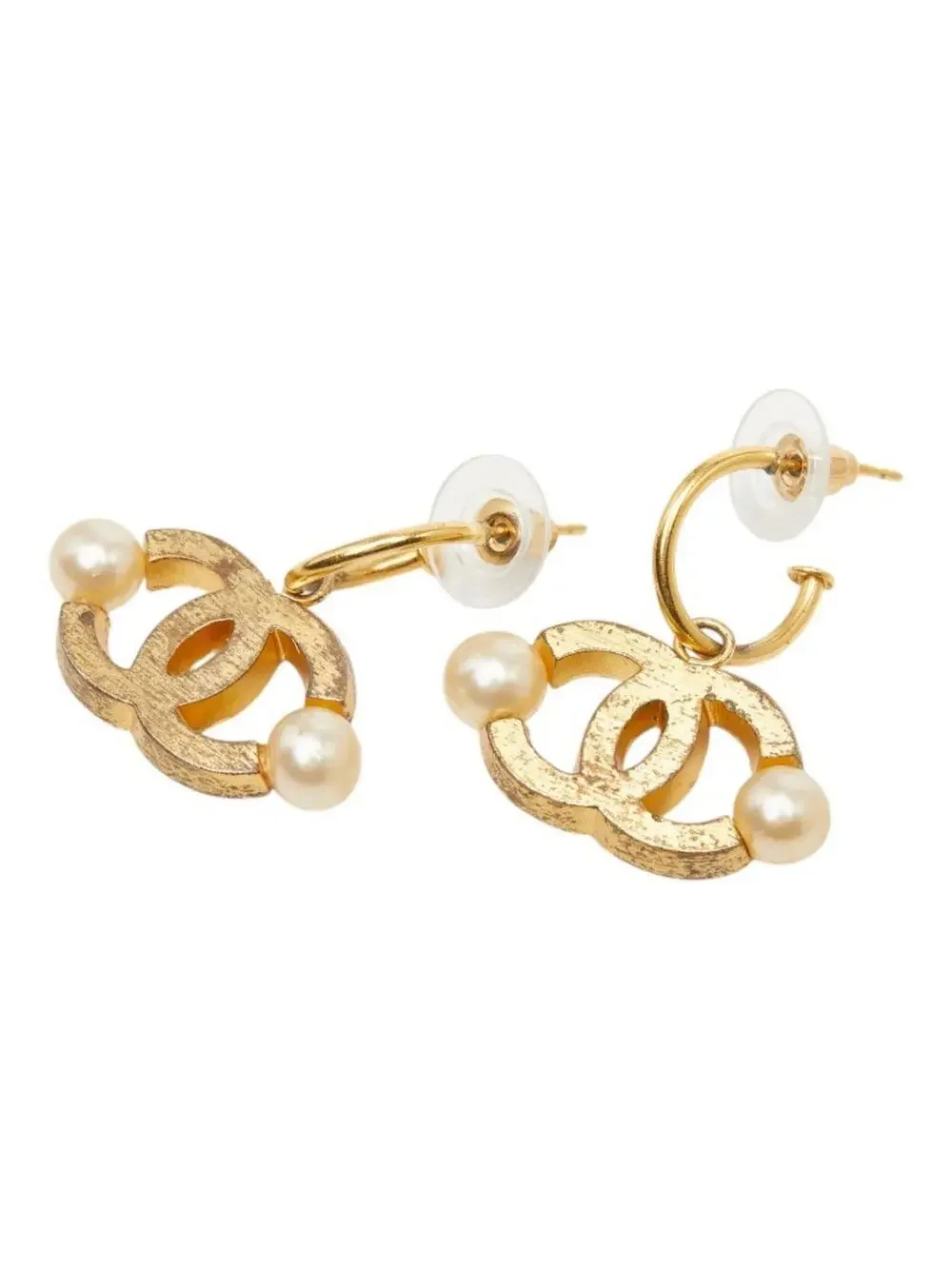 Chanel Cc Logo Earrings Metal Gold-Tone #287913C54B